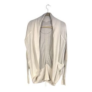 Lululemon open cardigan Transformation Reversible Wrap Heathered Dune/White Sz S